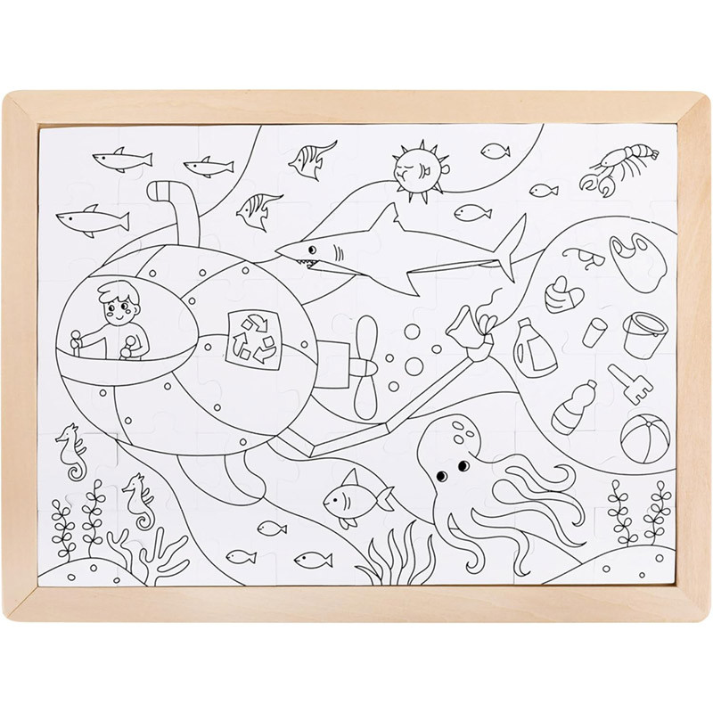 Puzzle 24 pièces sauvetage des océans 2 en 1 jeu Hape