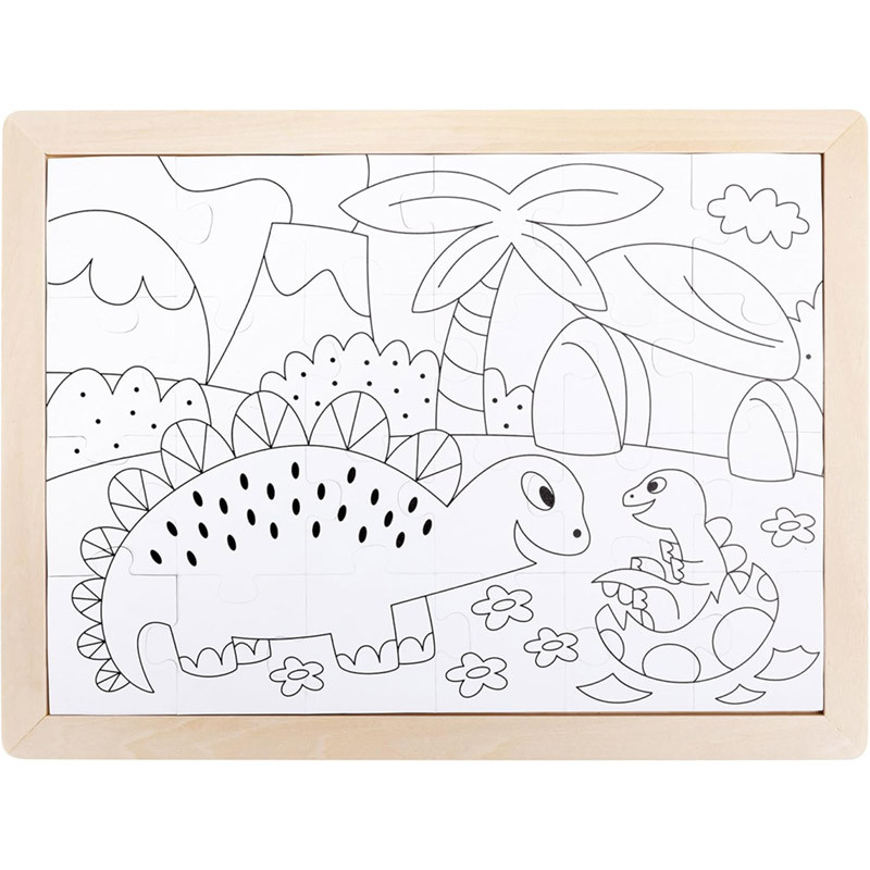 Puzzle en bois 24 pièces Dinosaure 2 en 1 Hape