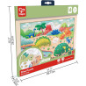 Puzzle en bois 24 pièces Dinosaure 2 en 1 Hape