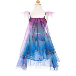 Déguisement Robe de papillon avec ailes, bleu violet 6-8 ans Great Pretenders