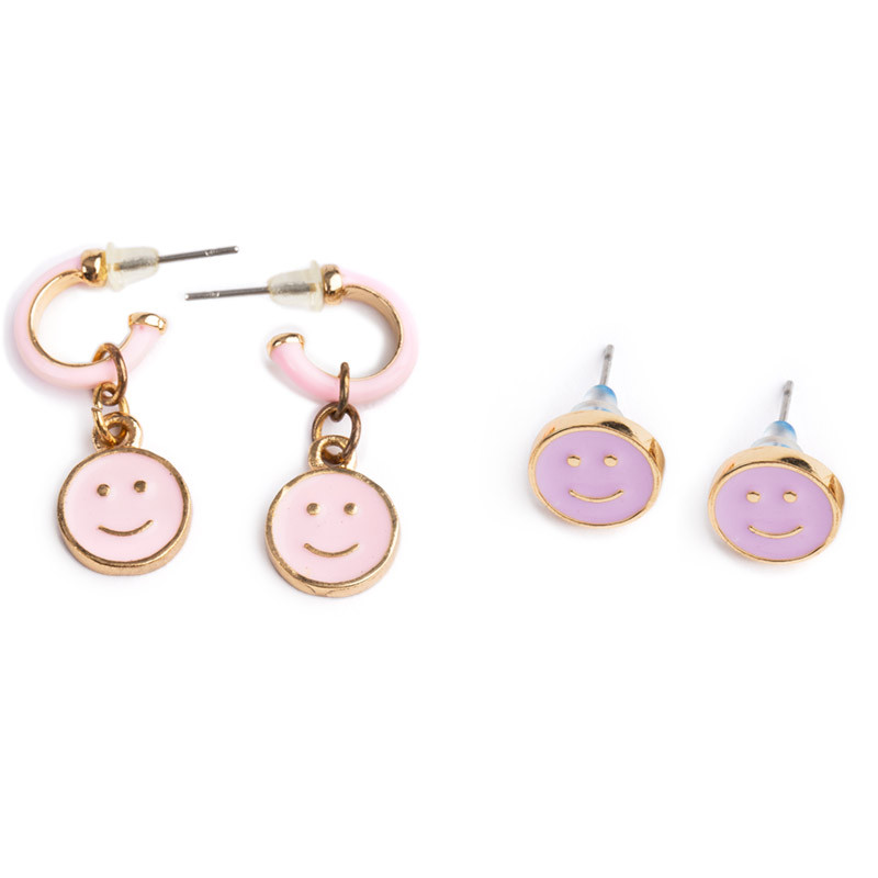 Boucles d'oreilles Smiley x2 Great Pretenders