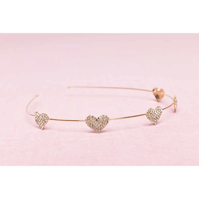 Serre-tête coeurs en strass Great Pretenders