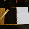Carnet en Bois avec Bloc Notes - Rose des vents