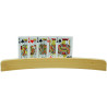 Porte-cartes bois clair courbé 35 cm