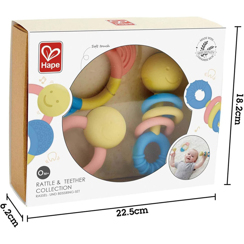 Coffret d'anneaux et hochets en riz