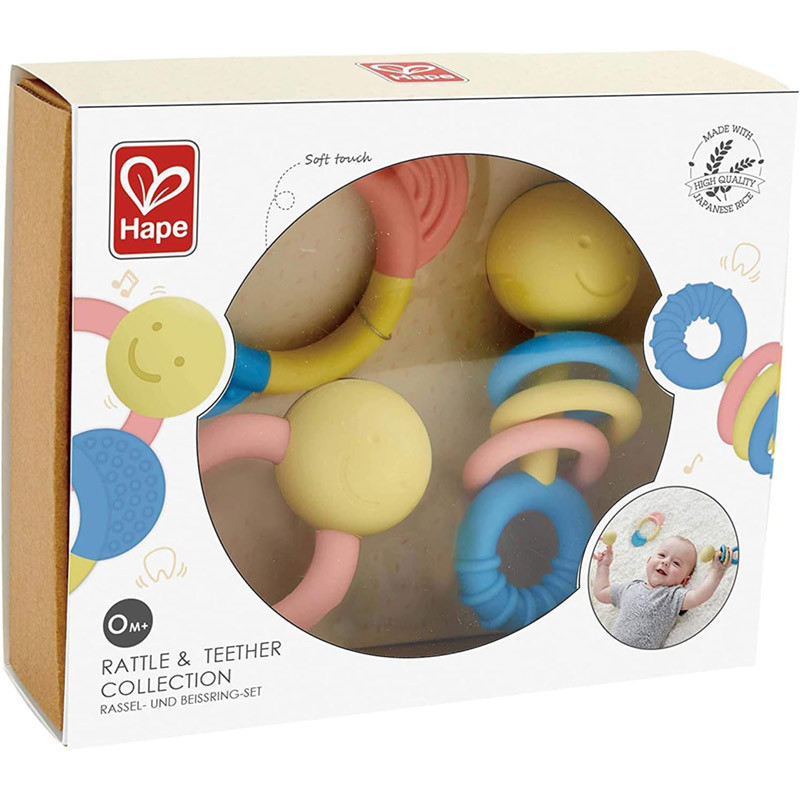Coffret d'anneaux et hochets en riz