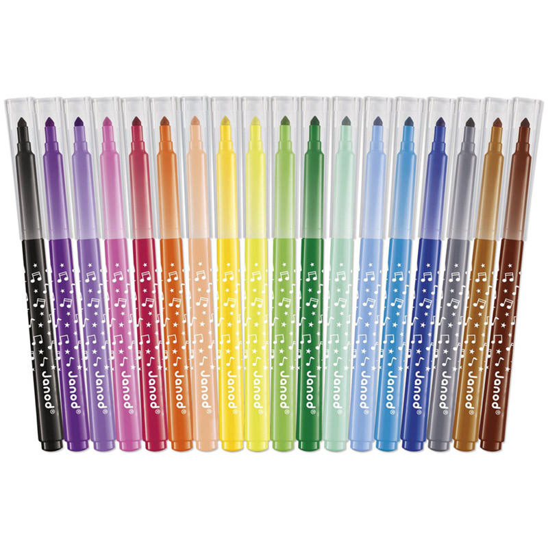 Feutres longues durées x18 jeu Janod