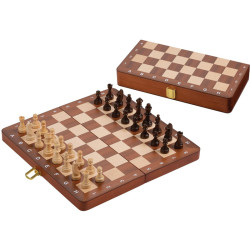 Jeu d'échecs magnétique en coffret - cases 30 mm