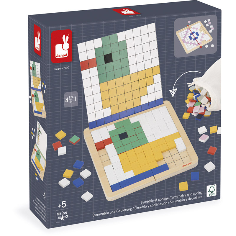 Mosaïque Symétrie et codage Jeu pédagogique Janod