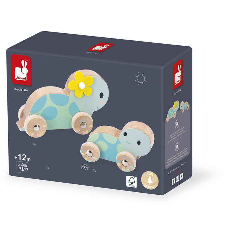 Set de deux tortues jouets bois Janod