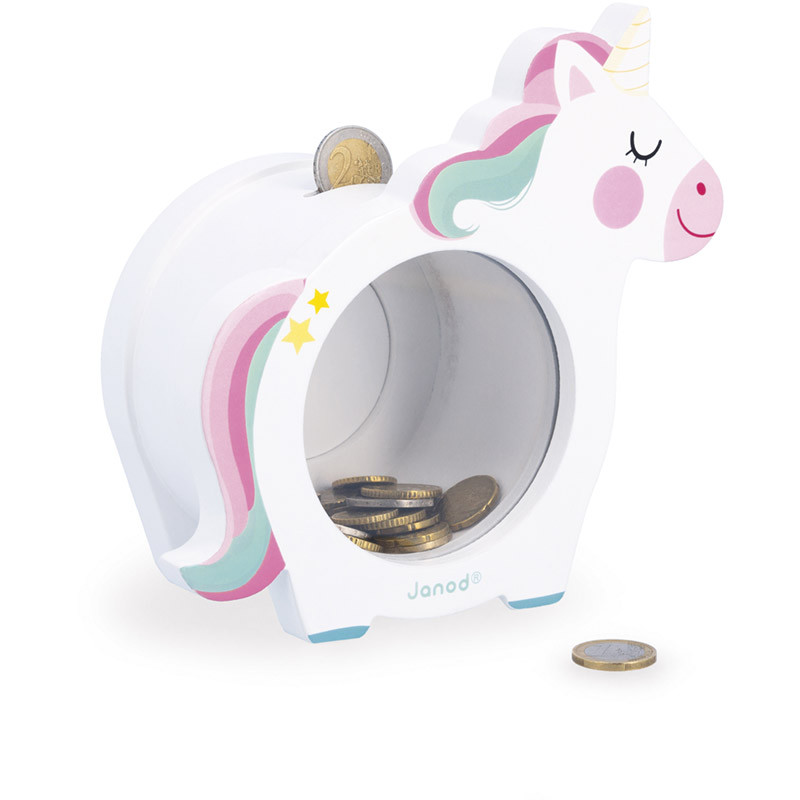 Tirelire en bois Licorne de chez Janod