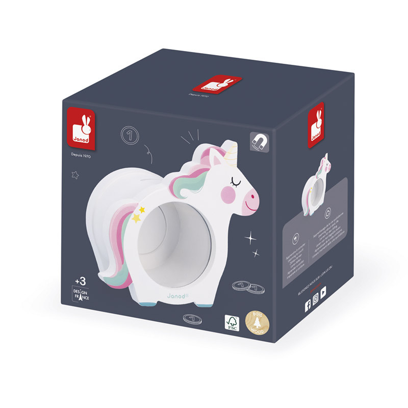 Tirelire en bois Licorne de chez Janod