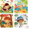 4 Puzzles 4 Saisons Janod 6 9 12 16 Pcs | Dès 2 Ans