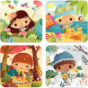 4 Puzzles 4 Saisons Janod 6 9 12 16 Pcs | Dès 2 Ans