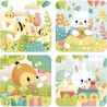 4 Puzzles gamme Pure 6-9-12-16 pièces carton Janod