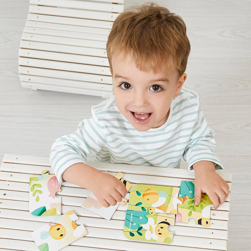 4 Puzzles gamme Pure 6-9-12-16 pièces carton Janod
