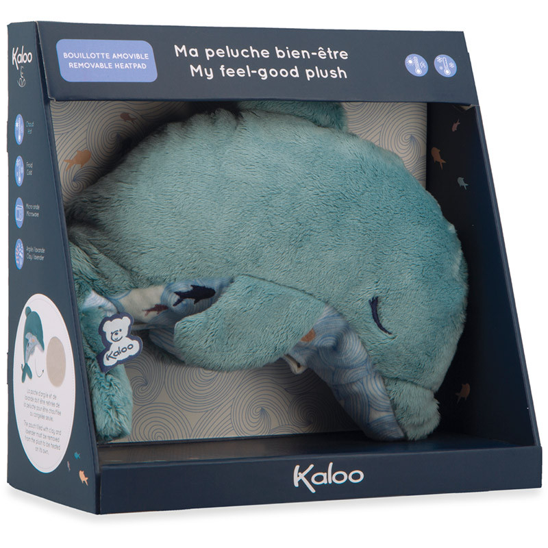 Peluche bien-être avec bouillotte amovible Dauphin 24 cm Kaloo