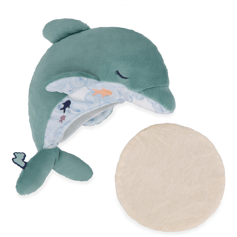 Peluche bien-être avec bouillotte amovible Dauphin 24 cm Kaloo