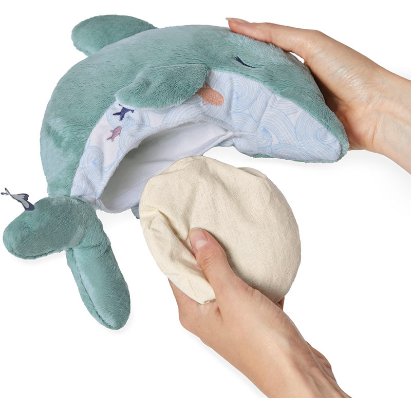 Peluche bien-être avec bouillotte amovible Dauphin 24 cm Kaloo