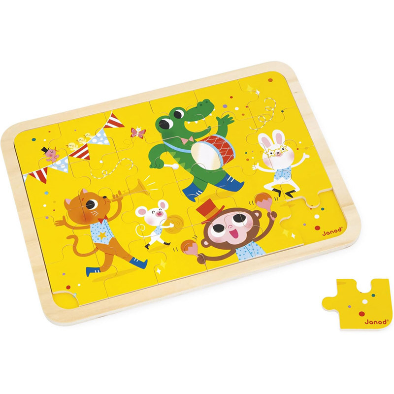 Puzzle 24 pièces en bois Vive La Fête de chez Janod