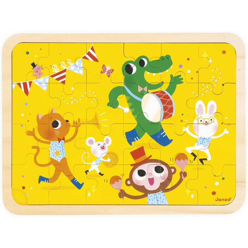 Puzzle 24 pièces en bois Vive La Fête de chez Janod