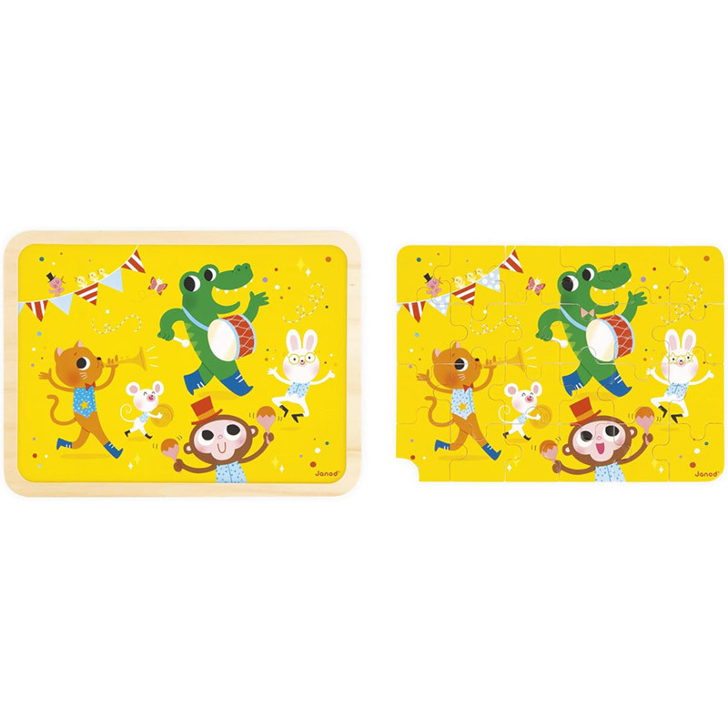 Puzzle 24 pièces en bois Vive La Fête de chez Janod
