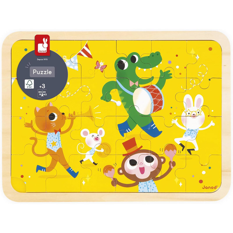 Puzzle 24 pièces en bois Vive La Fête de chez Janod
