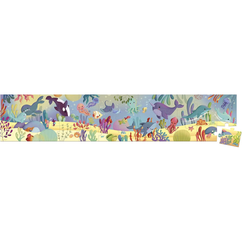 Puzzle Frise des Animaux Marins 36 pièces en carton Janod