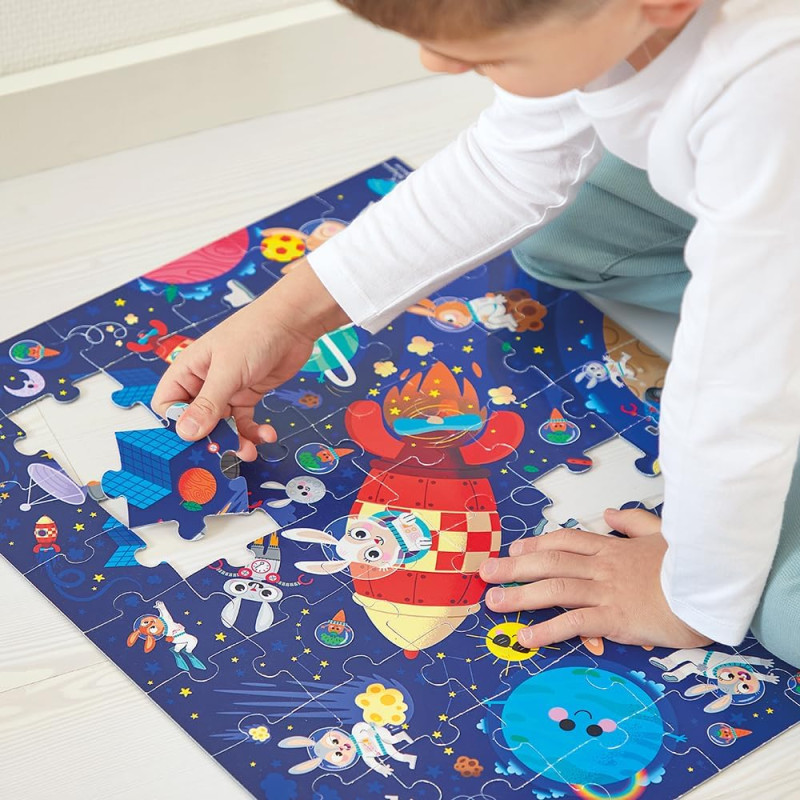 Puzzle Fusée 54 pièces en carton Janod