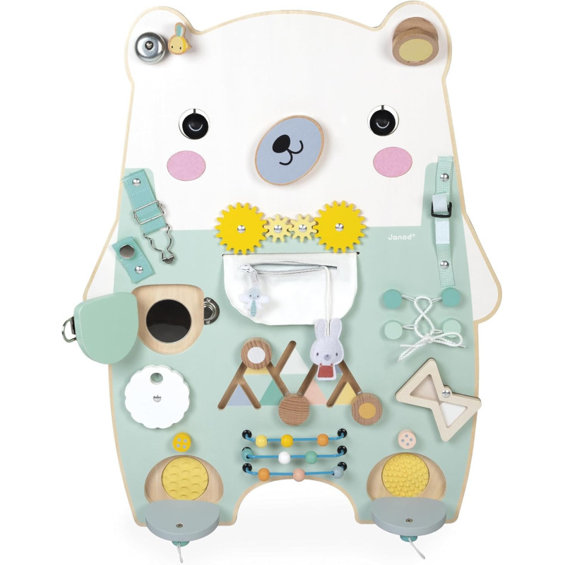 Tableau d'activités Ourson en bois Janod