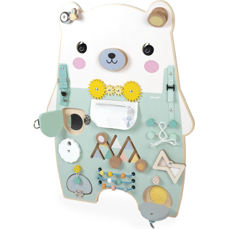 Tableau d'activités Ourson en bois Janod