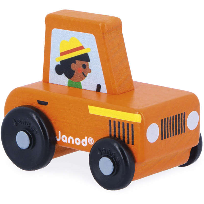 Tracteur Rouge Jouet Bois Janod