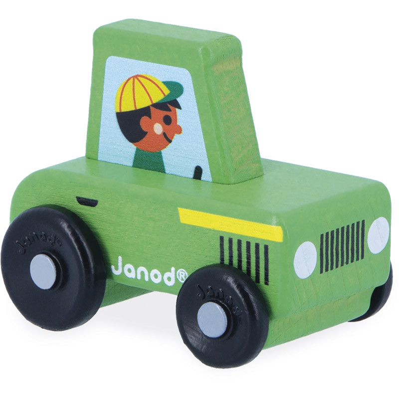 Tracteur Vert Jouet Bois Janod