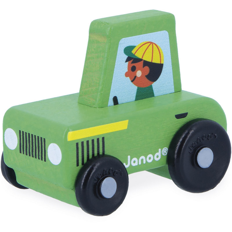 Tracteur Vert Jouet Bois Janod