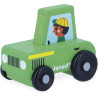 Tracteur Vert Jouet Bois Janod