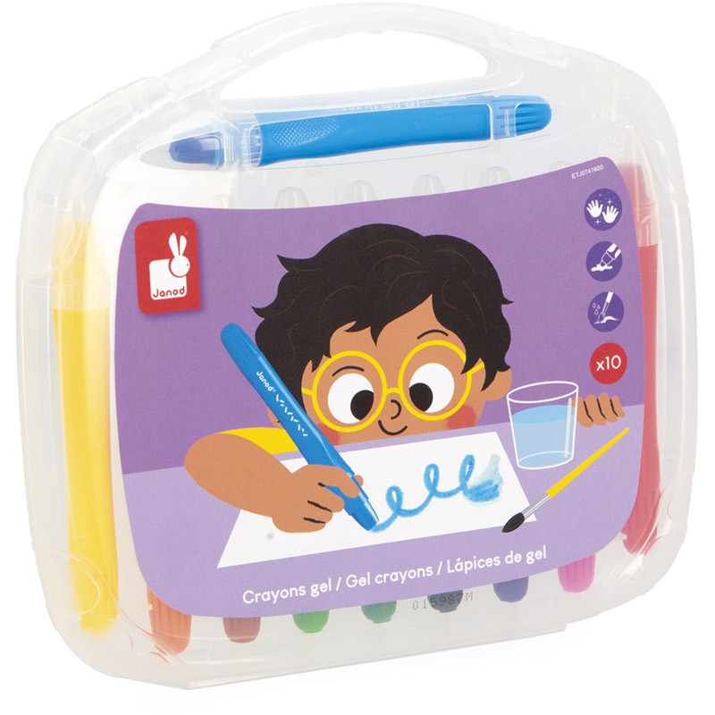 Lot de 10 crayons gel de chez Janod