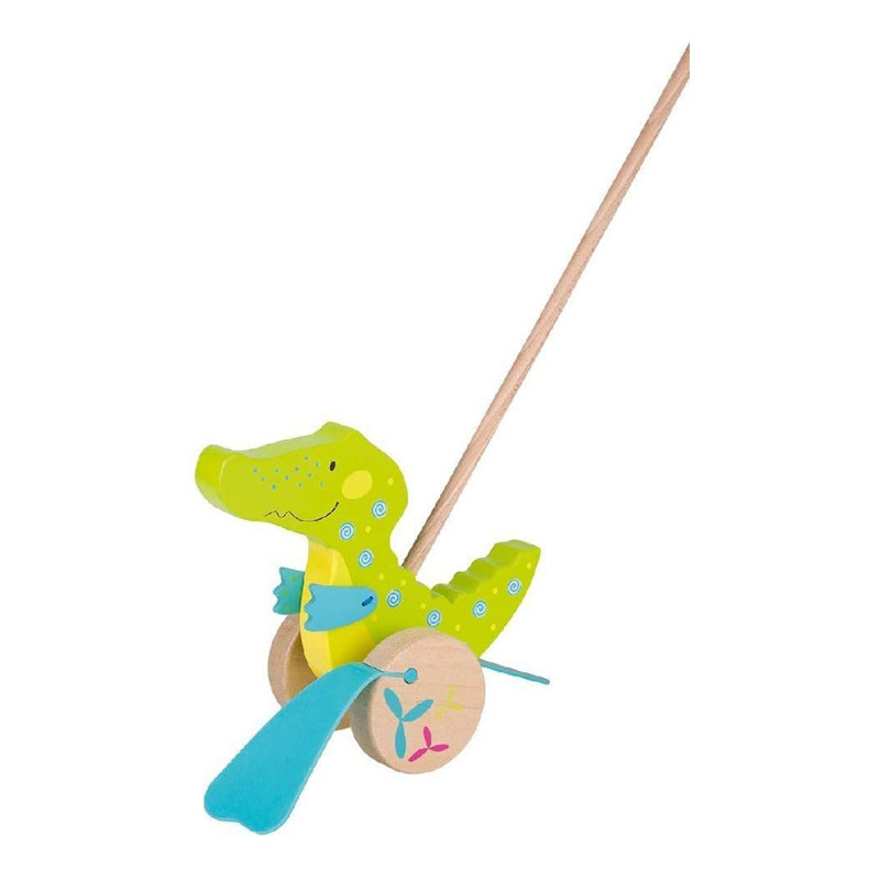 Animal à pousser en bois - le Crocodile
