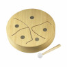 Tambour en bois naturel