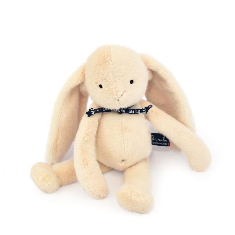 Peluche Lapin Méloé Beige - 37 cm - Fabriqué en France