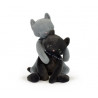 Chat en peluche Méloé - Couleur Bleu Gris - 37 cm - Peluche fabriquée en France