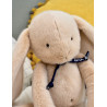 Peluche Lapin Méloé Beige - 37 cm - Fabriqué en France