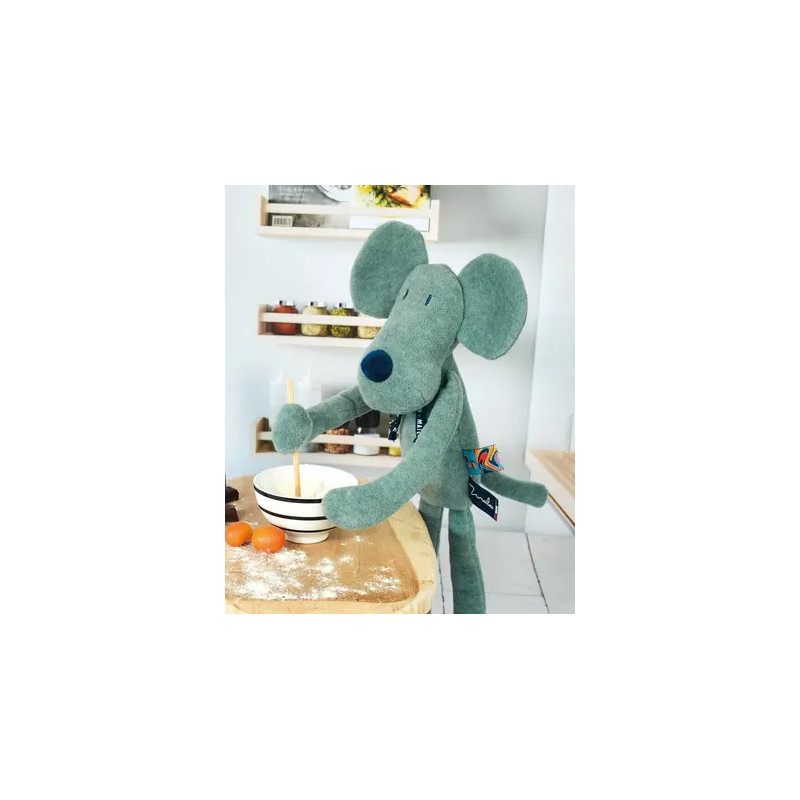 Grigrine - Sourie verte Les POP- 40 cm - Peluche fabriquée en France