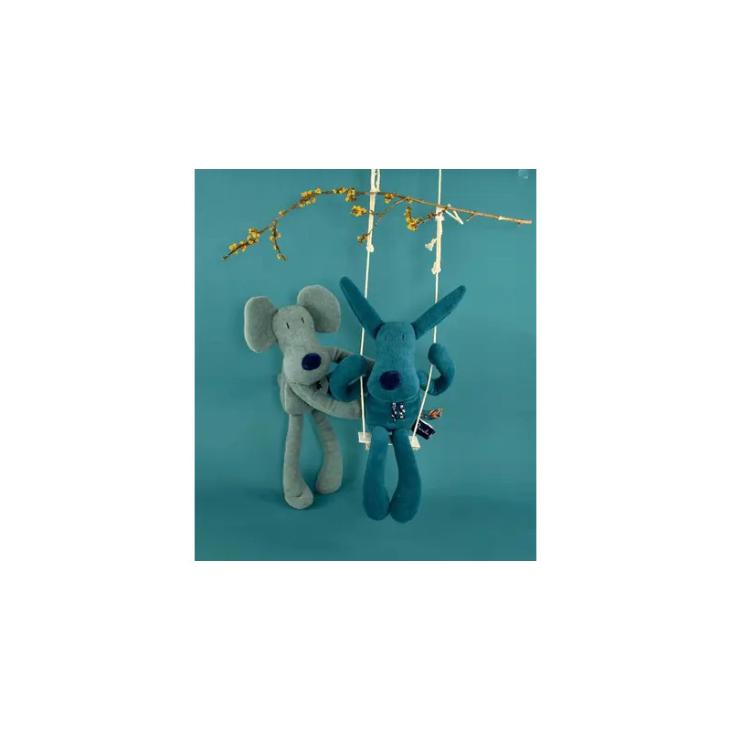 Grigrine - Sourie verte Les POP- 40 cm - Peluche fabriquée en France