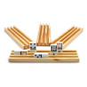 Set de 4 barres en bois pour ranger les dominos
