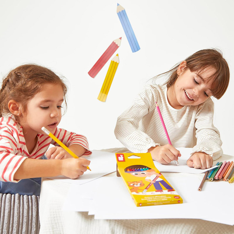 Crayons effaçables x12 jeu bois Janod
