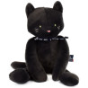 Chat en peluche Méloé - Couleur Anthracite - 37 cm - Peluche fabriquée en France