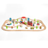 Circuit de train en bois - Ville et campagne