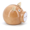 Tirelire Cochon bois naturel blanc Vilac