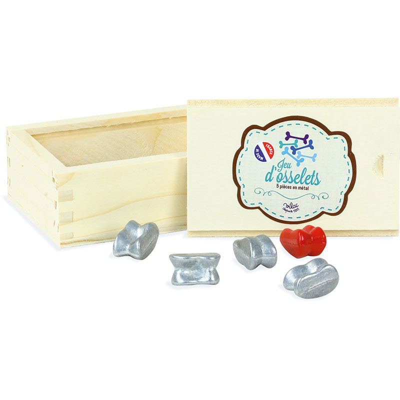Jeu d'osselets en coffret bois Vilac