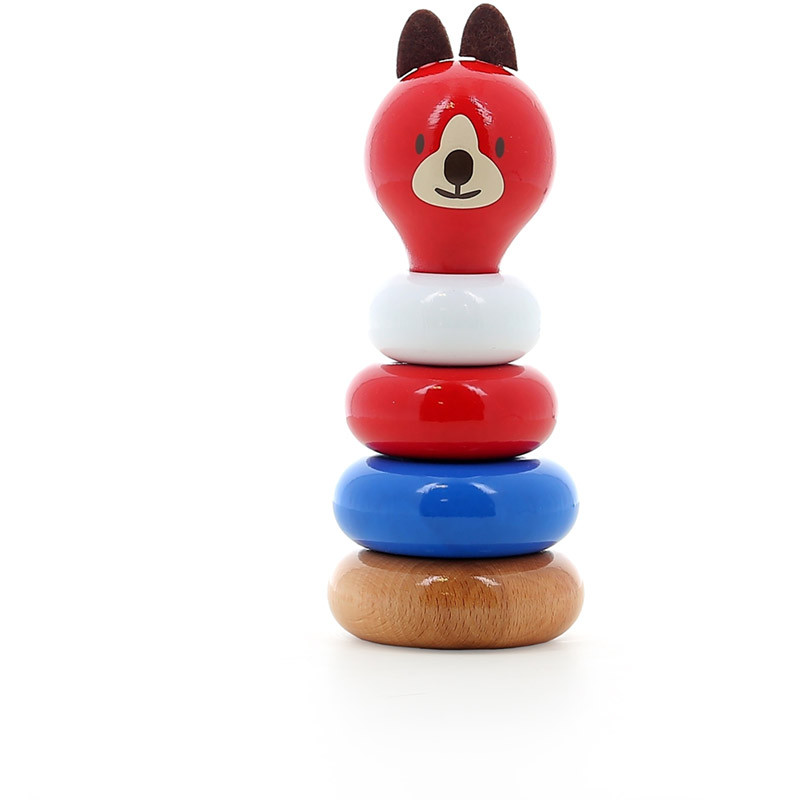 Empilable boizoos Lucien le chien - jouet en bois  - jeu d'éveil - Vilac